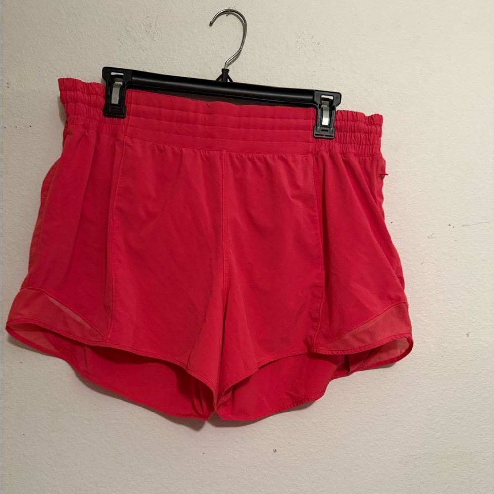 Lululemon Vibrant salmon track shorts